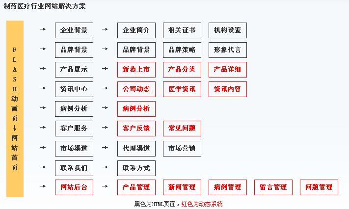 醫(yī)藥公司網站建設方案－天蠶網絡